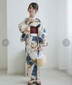 utatane 浴衣2点セット 綿麻 紺色の麻の葉と鞠 - メルカリ