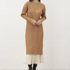 【Mila Owen】リブニットロングワンピース　0