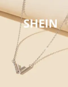 V字型ペンダント ネックレス 44+8cm