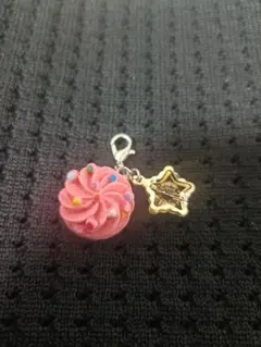 クリームポップと星型チャームセット　ピンク