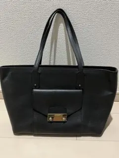美品 FURLA フルラ メトロポリス レザー ハンドバッグ ブラック 黒 本