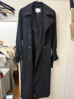 H&M トレンチコート ブラック ダブルボタン