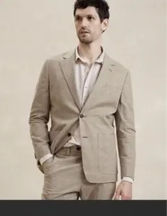 BANANA REPUBLIC テーラードフィットリネンブレンドスーツジャケット