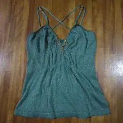 平成ギャル系 VIVAYOU グリーン グリッター キャミソール