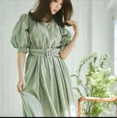 【新品タグ付】herlipto Airy Volume Sleeve Dress Fubail / 【新色】Airy Volume Sleeve Dress 入金確認後3-5営業