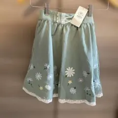 アクシーズファムキッズ　花柄グリーン　スカート 120