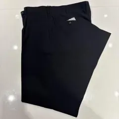 黒無地　ワンタックスラックス