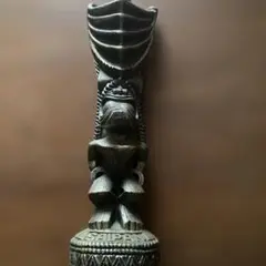インドネシア アンティーク 木彫り 象モチーフ 花瓶 オブジェ - メルカリ