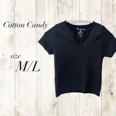 Cotton Candy Tシャツ ブラック M/L 半袖 キッズ