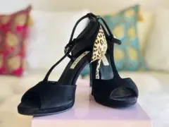 【美品】DIANAダイアナ 22.5㎝ ハイヒール 黒スエード ハラコ