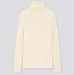 UNIQLO ユニクロ　エクストラファインメリノリブタートルネックセーター