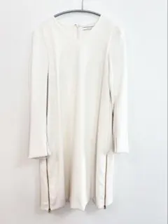 BEIGE ベイジ　ワンピース ホワイト　白　サイドジップ M オンワード