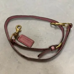 COACH ショルダーストラップ ピンク レザー