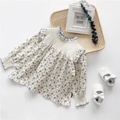 花柄トップス　フラワー　フリル　ブラウス　韓国　可愛い