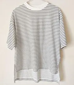 【LAKOLE】ラコレ オーバーサイズ ボーダー Tシャツ カットソー M