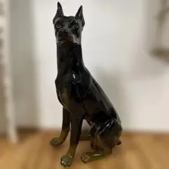 美品！大型　ドーベルマン オブジェ　イケメン犬