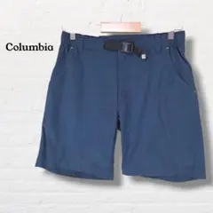 コロンビア☆クライミングパンツ ハーフパンツ ウェビングベルト【L】ネイビーのサムネイル