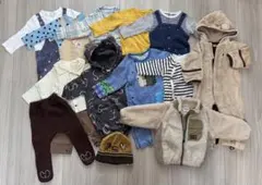 男の子80cmロンパース まとめ売り13点 秋冬春ブランド多数 ジャンプスーツ