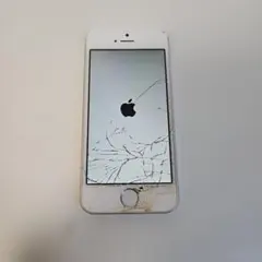 iPhone SE ホワイト 画面ひび割れ