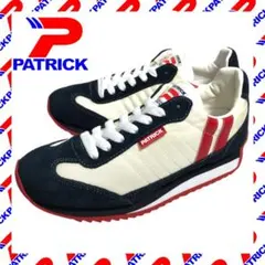 PATRICK MARATHON パトリック マラソン 白 紺 トリコ 22.5