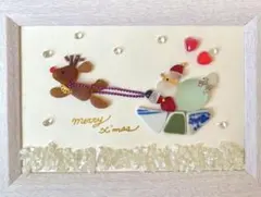 シーグラスアート　メリークリスマス♪