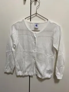 PETIT BATEAU ホワイト カーディガン 95cm