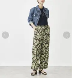 THE SHOP TK プリントウエストゴムパンツ
