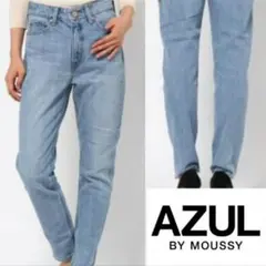 新品未使用　AZUL by MOUSSY ハイウエストスリムデニム　M　アズール