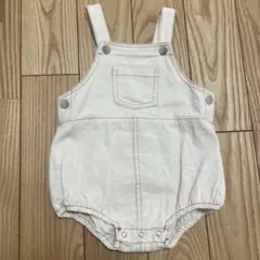 ホワイトデニムサロペット