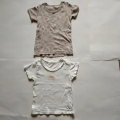 花柄と白のTシャツ２枚セット　95cm