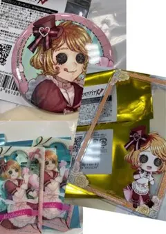 4点 機械技師 トレイシー缶バッチ、硬化ケース、クリアカード2枚