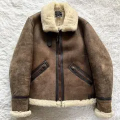 【美品　米国製】アヴィレックス　B-9 フライトジャケット　ムートン　羊革　36