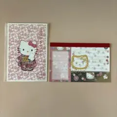 ハローキティ サンリオ ポストカード メモ帳