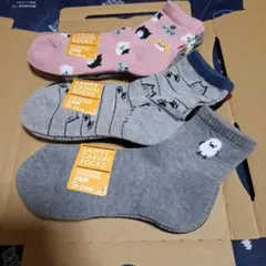 猫・シマエナガソックス 23-25cm 6足組