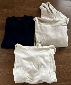 UNIQLO 4XL ニット・セーター 3点セット ネイビー・ホワイト・ベージュ