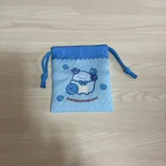 すみっコぐらし とかげ 巾着袋 ブルー