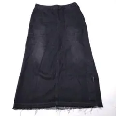 niko and... デニムロングタイトスカート　サイドスリット　Lサイズ