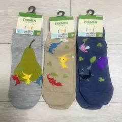 【新品・タグ付】 ピクミン　デザイン　靴下 3足セット 23-25cm