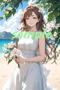 オリジナル　美少女　AI イラスト L判サイズ　(写真サイズ)　No.4