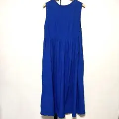Brocante ノースリーブ ロングワンピース 2 青のサムネイル