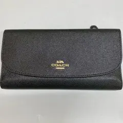 極美品 自宅保管 coach コーチ レザー 長財布 二つ折り ブラック