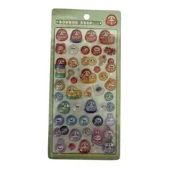 ボンボンドロップ シール 和柄　だるま