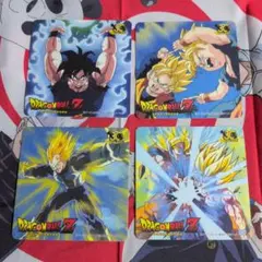 ドラゴンボール　紙　コースター　悟空　ベジータ　トランクス　悟天　悟飯