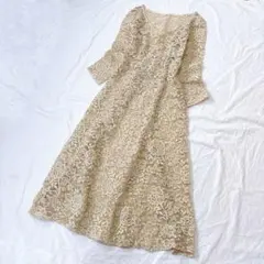 Lily Brown リリーブラウン レース ロング ワンピース オフホワイト