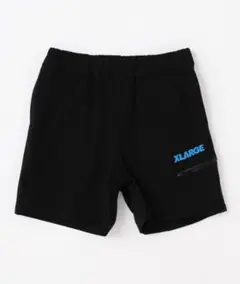 XLARGE kids 3分丈ファスナーショーツ　ブラック