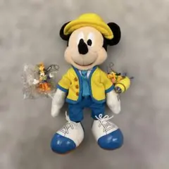 ミッキーマウス ぬいぐるみ おまけキーチェーン付き バケパ 40周年