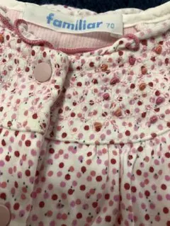 familiar ドット柄ロンパース 70 美品