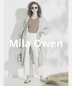 Mila Owen ✽ ベルト付サイドスリットリネンガウン