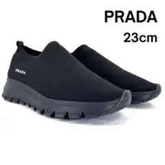 【PRADA】プラダ（23cm） ソックス スニーカー オールブラック 美品のサムネイル