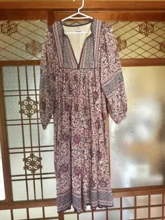 trepied × BEAMS BOY / ブロック プリント ドレス